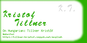 kristof tillner business card